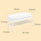 Banc ottoman capitonné noir / beige / gris, 2 places