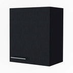 Meuble haut noir, 1 porte, assemblage par une personne