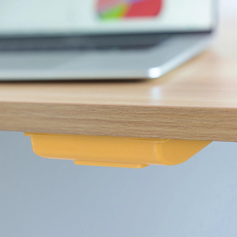 4 tiroirs de rangement autocollants sous le bureau, rose / jaune / gris / blanc