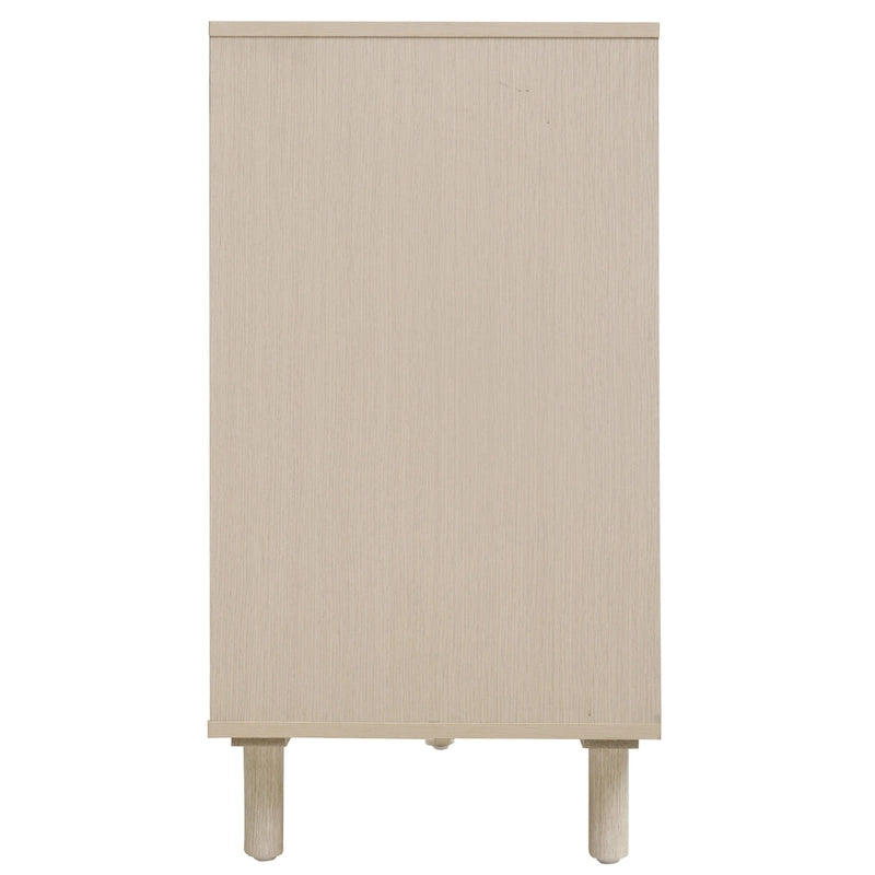 Buffet de rangement à 4 portes en bois naturel