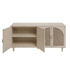 Buffet de rangement à 4 portes en bois naturel