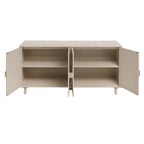 Buffet de rangement à 4 portes en bois naturel