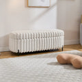 49,2 po. Ottoman de rangement surdimensionné, banc repose-pieds moderne avec pieds en métal