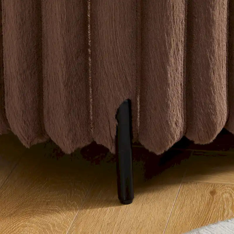 49,2 po. Ottoman de rangement surdimensionné, banc repose-pieds moderne avec pieds en métal