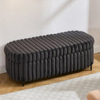 49,2 po. Ottoman de rangement surdimensionné, banc repose-pieds moderne avec pieds en métal