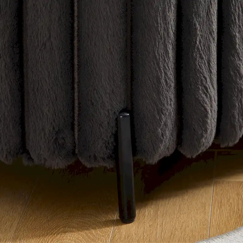 49,2 po. Ottoman de rangement surdimensionné, banc repose-pieds moderne avec pieds en métal