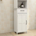 Meuble de rangement blanc sur pied, 1 porte et 1 tiroir, 1 personne