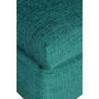 Banc de rangement ottoman capitonné, Espresso / Turquoise, 2 places