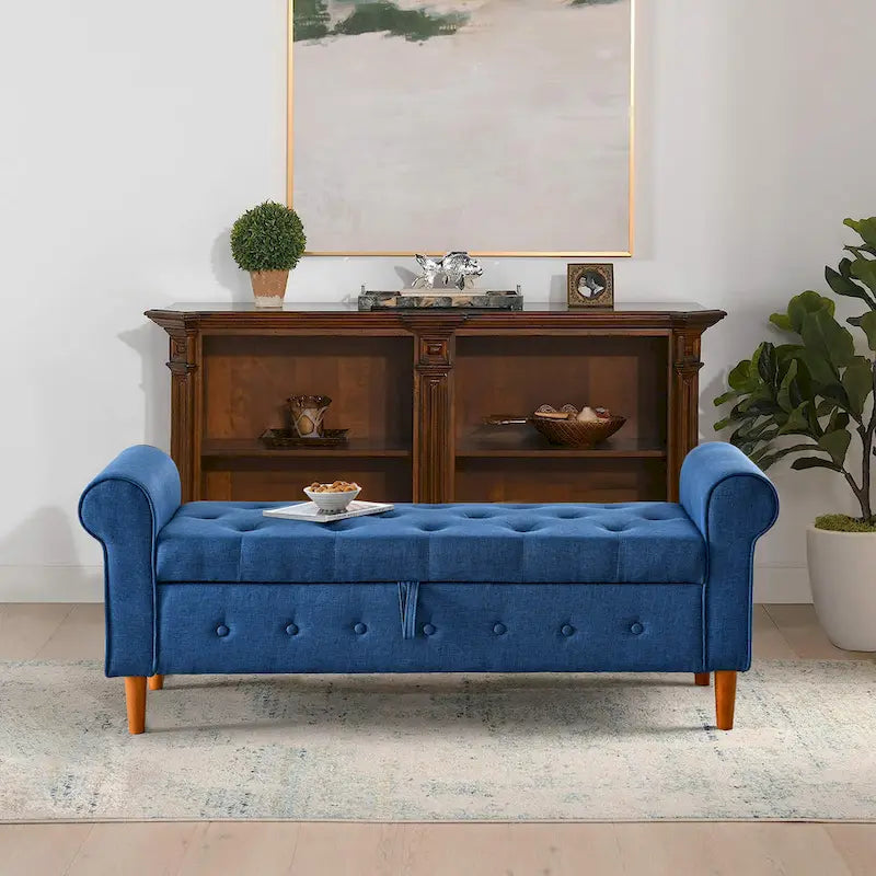 62  Bedroom tufted Button Storage Bench
