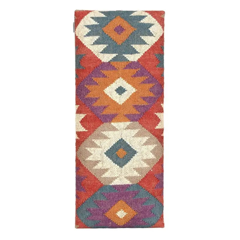 Banc rembourré Kilim fait main blanc cassé, 1 personne