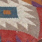 Banc rembourré Kilim fait main blanc cassé, 1 personne