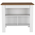 Ensemble 2 éléments îlot de cuisine et meuble sous-évier – Noyer / Onyx / Chêne clair