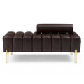 Banc rembourré en fausse fourrure avec dossier réglable, une place — Marron / Bleu clair / Noir / Rose / Beige