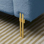 Banc rembourré en fausse fourrure avec dossier réglable, une place — Marron / Bleu clair / Noir / Rose / Beige