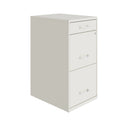 Space Solutions 18  Deep 3 Drawer Metal File Cabinet, Pearl White