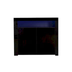 Armoire de rangement à LED 2 portes noir/blanc pour 1 à 2 personnes