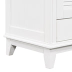 Meuble sous-vasque de salle de bain à porte à volet blanc et lavabo simple