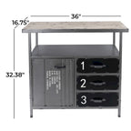Armoire de rangement grise de style industriel