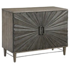 Armoire 2 portes chêne gris motif étoile