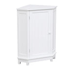 Meuble de rangement d'angle avec étagère, 2 tablettes, noir/marron et blanc