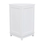 Meuble de rangement d'angle avec étagère, 2 tablettes, noir/marron et blanc