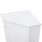 Meuble de rangement d'angle avec étagère, 2 tablettes, noir/marron et blanc