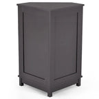 Meuble de rangement d'angle avec étagère, 2 tablettes, noir/marron et blanc