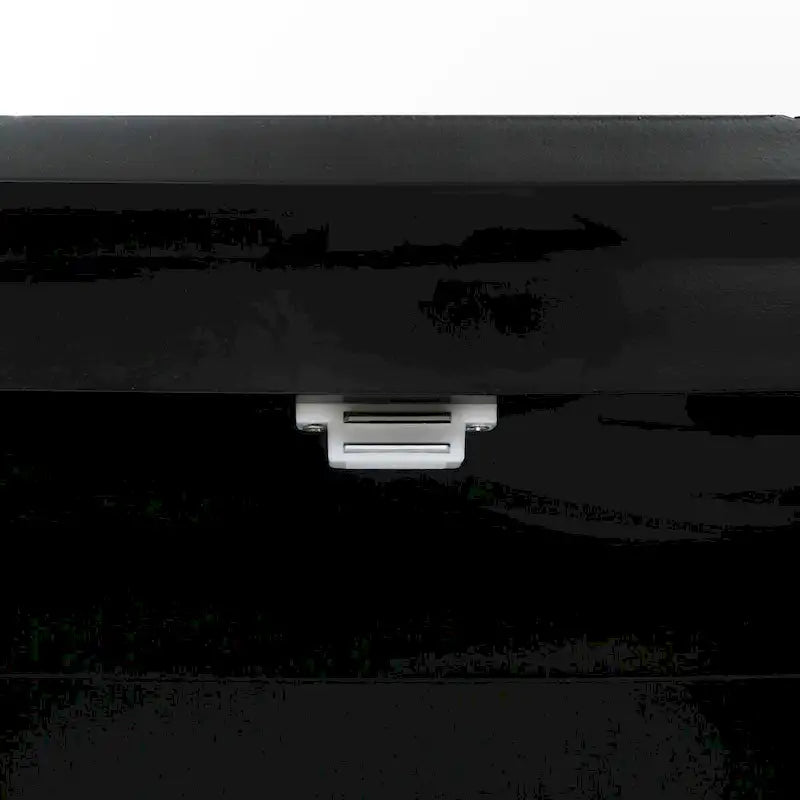 Meuble de Rangement 2 Portes Blanc Cassé / Gris / Noir