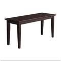 Solid Wood Entryway Accent Bench in Java Brown Finish - 18  H x 39  W x 14  D