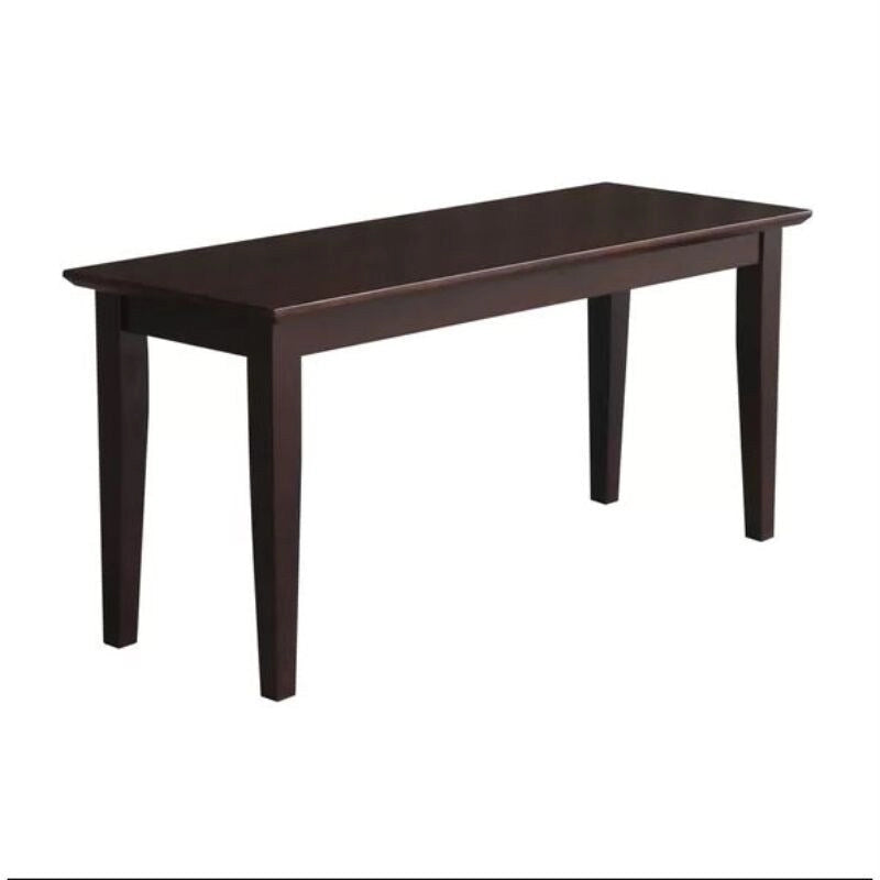 Solid Wood Entryway Accent Bench in Java Brown Finish - 18  H x 39  W x 14  D