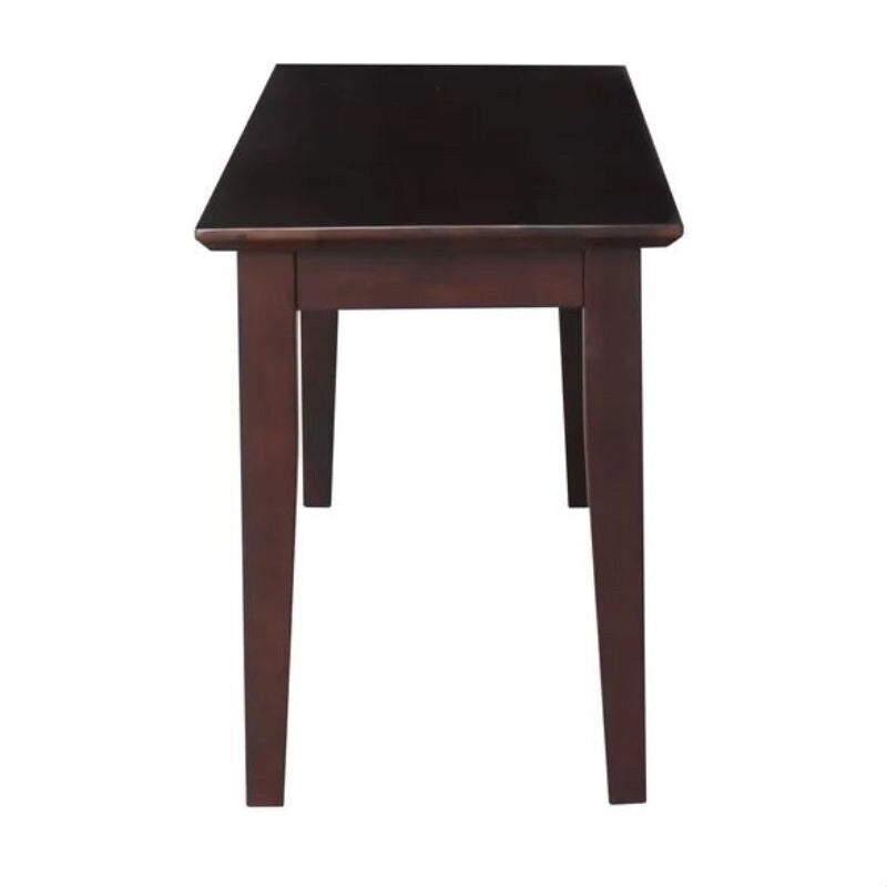 Banc d'entrée en bois massif brun, 1 place, 45,7 cm (H) x 99,1 cm (l) x 35,6 cm (P)