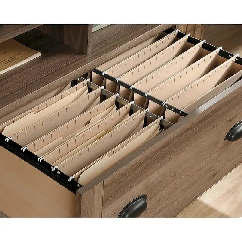 Meuble de classement latéral Chêne Salt/Cerisier Curado, tiroir verrouillable, 1 personne