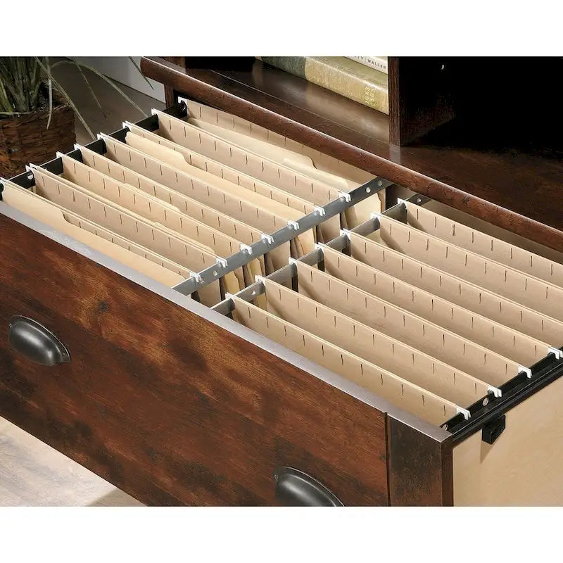 Meuble de classement latéral Chêne Salt/Cerisier Curado, tiroir verrouillable, 1 personne