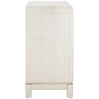 Commode de rangement argentée à 2 portes, 32 larg. x 16 prof. x 33 haut. po