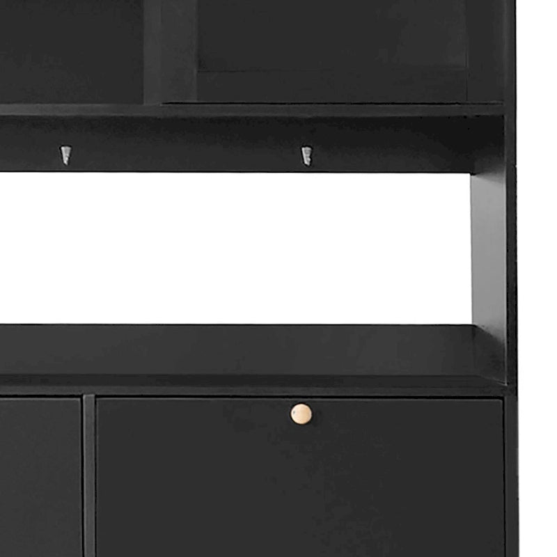 Meuble à chaussures autoportant blanc/noir avec 6 tiroirs basculants – Peut contenir 12 à 18 paires