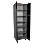 Armoire utilitaire à quatre portes, plusieurs coloris, 24×96×23⅜ po