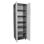 Armoire utilitaire à quatre portes, plusieurs coloris, 24×96×23⅜ po