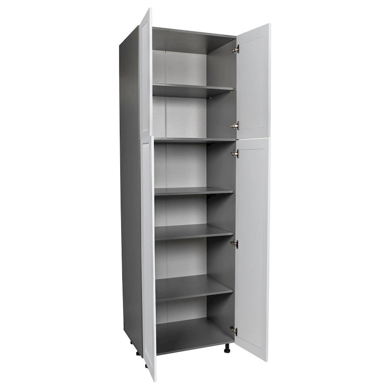 Armoire utilitaire à quatre portes, plusieurs coloris, 24×96×23⅜ po