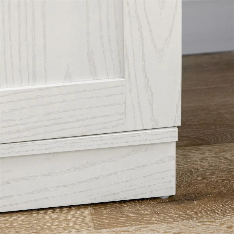 Armoire de cuisine indépendante à 2 portes de 14 niveaux, couleur blanche