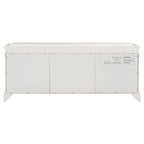 Banc de rangement 2 tiroirs 2 portes avec coussin Blanc/Bleu Marine Antique/Noir
