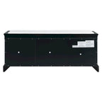 Banc de rangement 2 tiroirs 2 portes avec coussin Blanc/Bleu Marine Antique/Noir