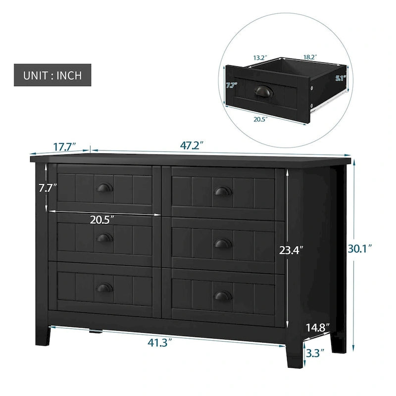 Commode à tiroirs, armoire d'appoint, buffet, comptoir de service, cadre en bois massif, panneau de porte en plastique