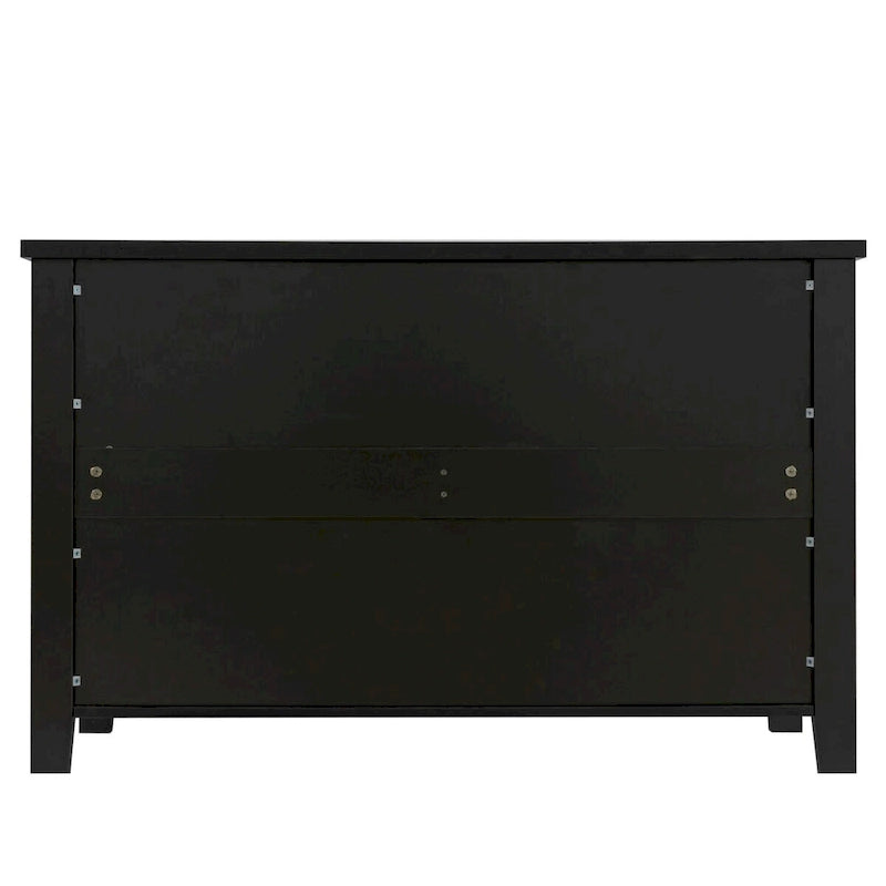 Commode à tiroirs, armoire d'appoint, buffet, comptoir de service, cadre en bois massif, panneau de porte en plastique
