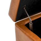 Banc de rangement capitonné rabattable 2 places, marron/gris clair/gris foncé
