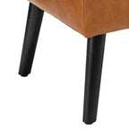 Banc de rangement capitonné rabattable 2 places, marron/gris clair/gris foncé