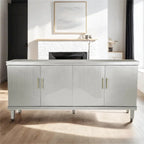 70.07  Wood Storage Cabinet with 4 Doors and Adjustable Shelves