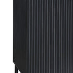 Armoire 2 portes noire et marron clair, style moderne, dessus en MDF