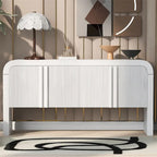 Armoire de rangement à rayures avec 4 portes, réglable