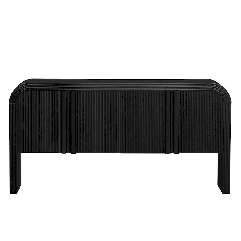 Armoire de rangement à rayures avec 4 portes, réglable