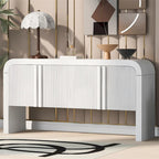 Armoire de rangement à rayures avec 4 portes, réglable
